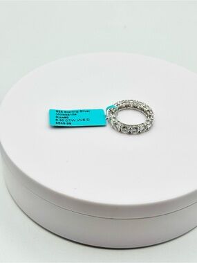 Sterling Silver Moissanite Eternity Band